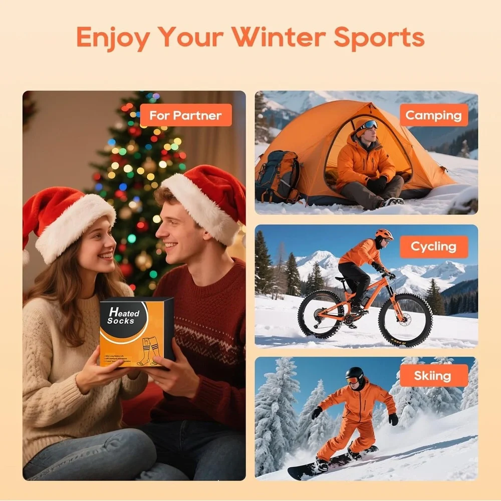 Stay Warm Anywhere with Heated Socks Gray